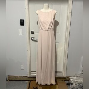 Maids To Measure Elegant Blush Backless Maxi Dress Women’s